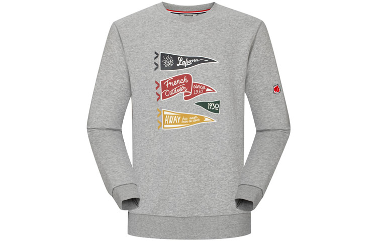 Lafuma Outdoor Loose Fit Pullover Crewneck Sweatshirt with Letter Print LMTS1CW25