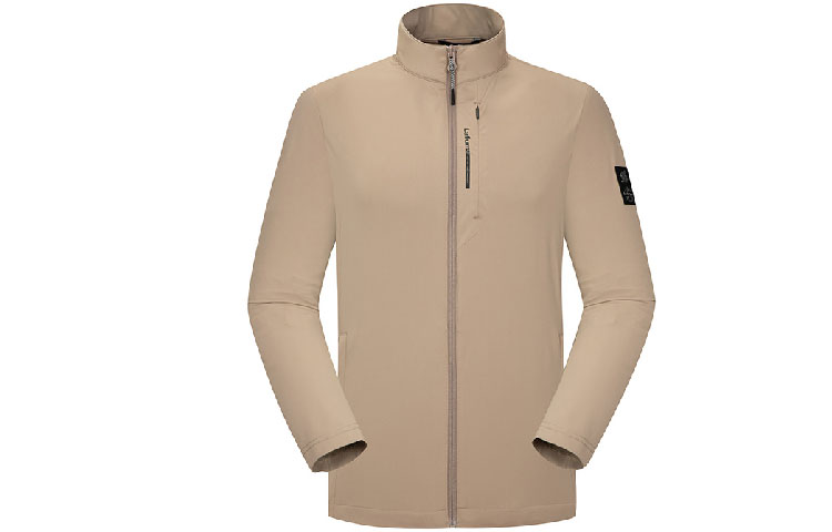 Lafuma Solid Color Long-Sleeve Casual Jacket with Cuff Logo Patch LMJA3AF02