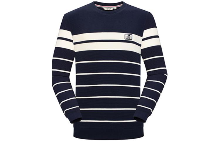 Lafuma Striped Crewneck Long-Sleeve Sweatshirt Navy Blue Casual Wear LMTS3CW88