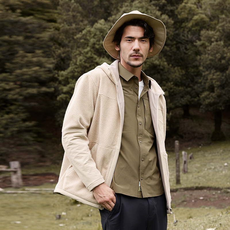 Lafuma Unisex Fleece Hoodie Jacket Outdoor Thickened Loose Patchwork Design LMJA3CR69 圖 5