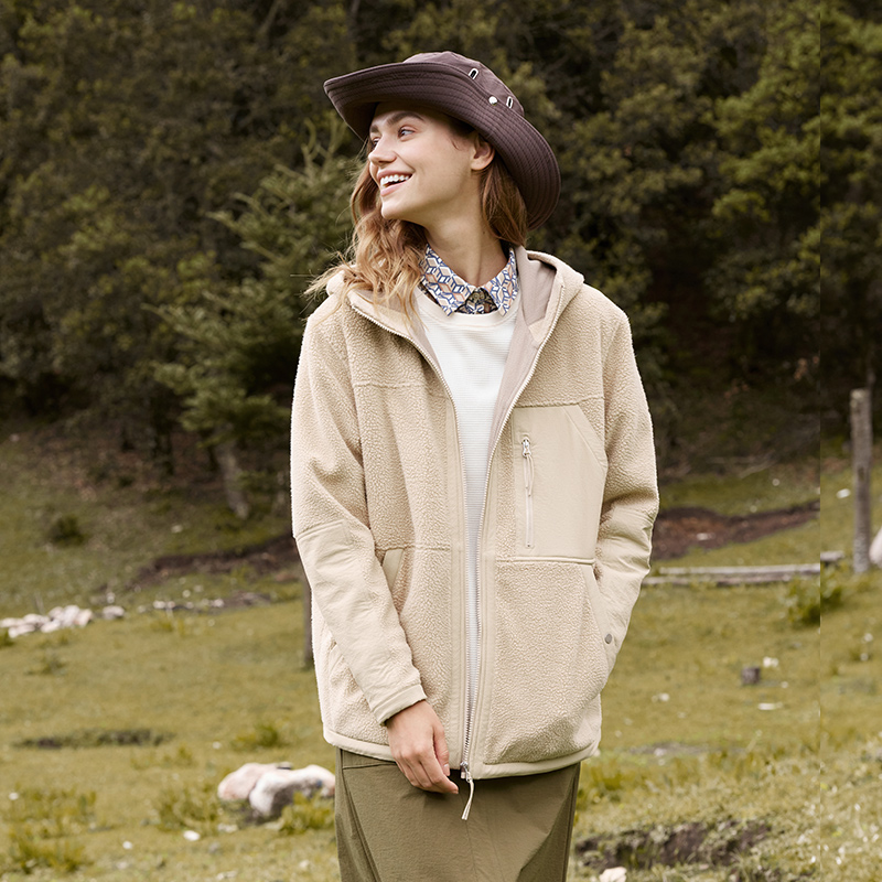 Lafuma Unisex Fleece Hoodie Jacket Outdoor Thickened Loose Patchwork Design LMJA3CR69 圖 6