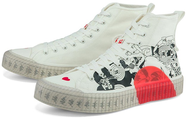 Kappa LALA COMPANY x High Top Canvas 'Kerjasama Artis Putih' K0BX5VS12D-012 Shop Kappa LALA COMPANY x High Top Canvas 'Kerjasama Artis Putih' K0BX5VS12D-012