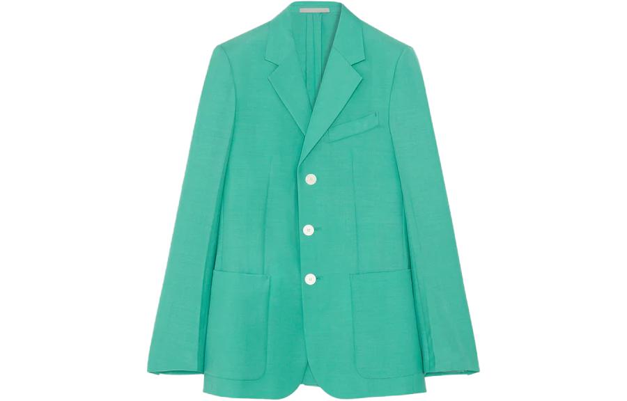 Lanvin 3-Button Patch Pocket Emerald Green Jacket for Men RM-JA0008-4794-A2346148