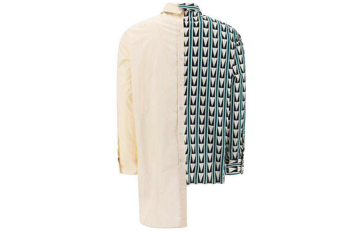 Lookbook Lanvin 不對稱拼接長袖襯衫 米白色 RMSI00115542H22444