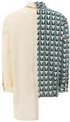 Camisa Lanvin de Manga Larga Asimétrica con Parche en Contraste Off-White. RMSI00115542H22444 Lookbook Camisa Lanvin de Manga Larga Asimétrica con Parche en Contraste Off-White. RMSI00115542H22444