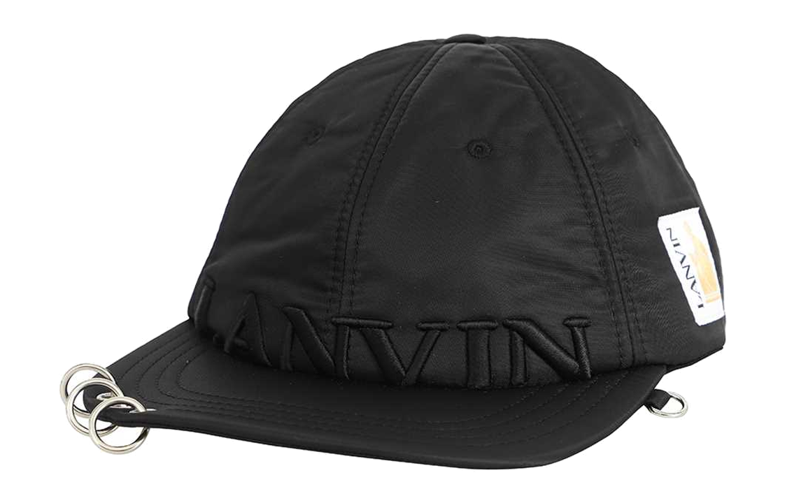 Order Gorra de Béisbol Negra Lanvin con Decoración de Letras. AM-HATQ00-NYPR-10