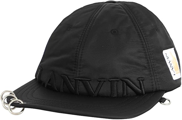 Gorra de Béisbol Negra Lanvin con Decoración de Letras. AM-HATQ00-NYPR-10 Order Gorra de Béisbol Negra Lanvin con Decoración de Letras. AM-HATQ00-NYPR-10