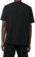 Shop Lanvin 黑色刺繡Logo純棉短袖T恤 RM-TS0005-J207-H2210