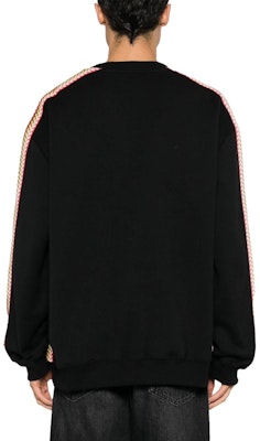 Sudadera Lanvin Negra con Logo Bordado y Rayas Cuello Redondo. RM-SS0004-J212-H2310 Shop Sudadera Lanvin Negra con Logo Bordado y Rayas Cuello Redondo. RM-SS0004-J212-H2310