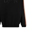 Sizing Sudadera Lanvin Negra con Logo Bordado y Rayas Cuello Redondo. RM-SS0004-J212-H2310