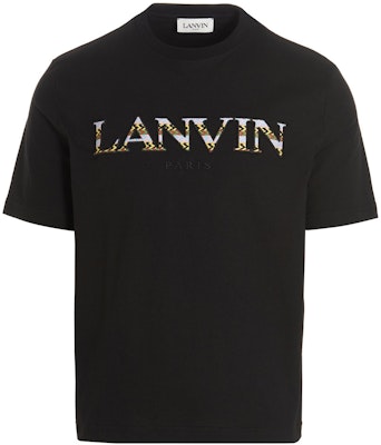 Camiseta Negra Lanvin con Logo Bordado y Cuello Redondo. RM-TS000-5J20-710 Order Camiseta Negra Lanvin con Logo Bordado y Cuello Redondo. RM-TS000-5J20-710
