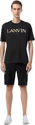 Camiseta Negra Lanvin con Logo Bordado y Cuello Redondo. RM-TS000-5J20-710 Purchase Camiseta Negra Lanvin con Logo Bordado y Cuello Redondo. RM-TS000-5J20-710