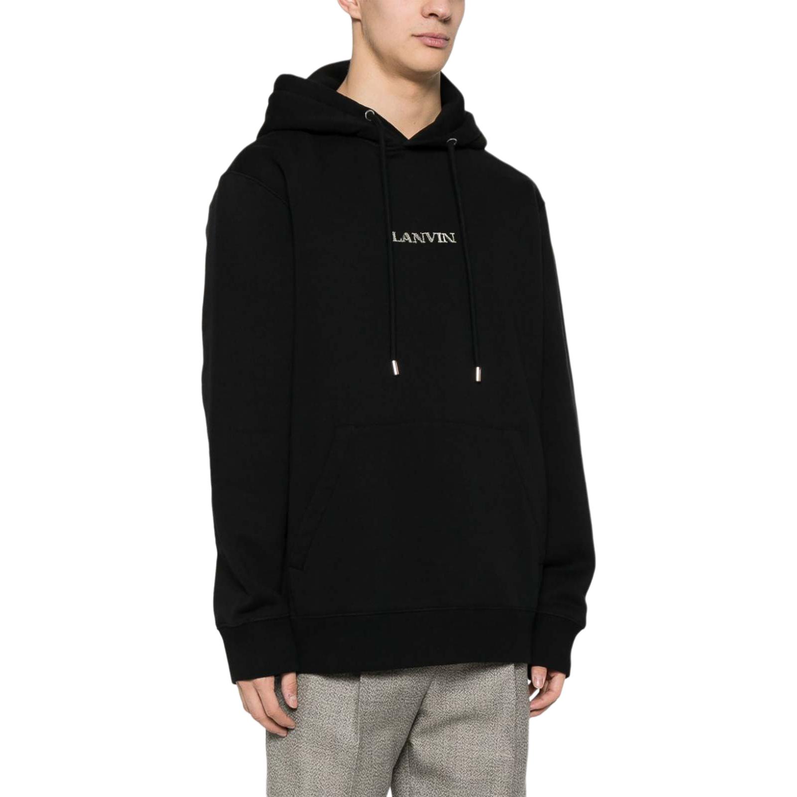 Purchase Sudadera con Capucha Lanvin Negra con Logo Estampado. RU-HO0009-J110-P2410