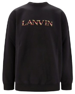 Sudadera Lanvin Negra Ajustada con Bordado de Letras en el Pecho. RM-SS0004-J209-A2310 Buy Sudadera Lanvin Negra Ajustada con Bordado de Letras en el Pecho. RM-SS0004-J209-A2310