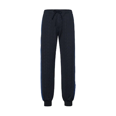 Lanvin Black Patterned Wide-Leg Track Pants RM-TR0061-4933-A21