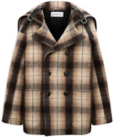 Lanvin Checkered Long Sleeve Coat Beige RM-OU0105-5042-H210502 Lanvin Checkered Long Sleeve Coat Beige RM-OU0105-5042-H210502