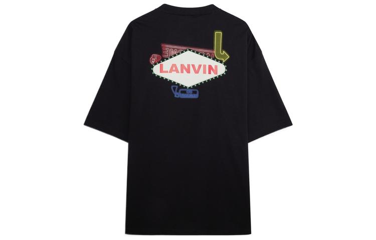 Lookbook Camiseta Lanvin de Manga Corta con Cuello Redondo y Estampado Gráfico. RM-TS0009-J197-P2210