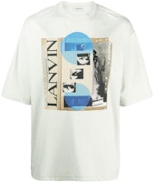 Lanvin Green Crewneck T-Shirt with Letter Print. RM-TS0018J-014P-23401 Lanvin Green Crewneck T-Shirt with Letter Print. RM-TS0018J-014P-23401