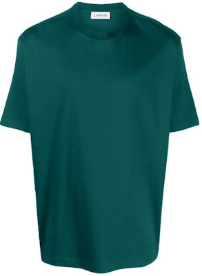 Lanvin Kaos Crewneck Hijau dengan Bordir Logo. RM-TS0010-J207-H23 Order Lanvin Kaos Crewneck Hijau dengan Bordir Logo. RM-TS0010-J207-H23