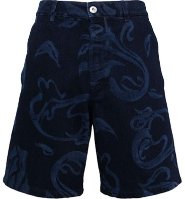 Lanvin Shorts de Mezclilla Índigo de Tiro Medio con Estampado Gráfico y Cremallera. RM-TR0138-D080-E2429 Buy Lanvin Shorts de Mezclilla Índigo de Tiro Medio con Estampado Gráfico y Cremallera. RM-TR0138-D080-E2429