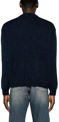 Sweater Knit Lanvin Navy Blue Round Neck dengan Cetakan Huruf. RM-PO0040-K031-P24277 Shop Sweater Knit Lanvin Navy Blue Round Neck dengan Cetakan Huruf. RM-PO0040-K031-P24277