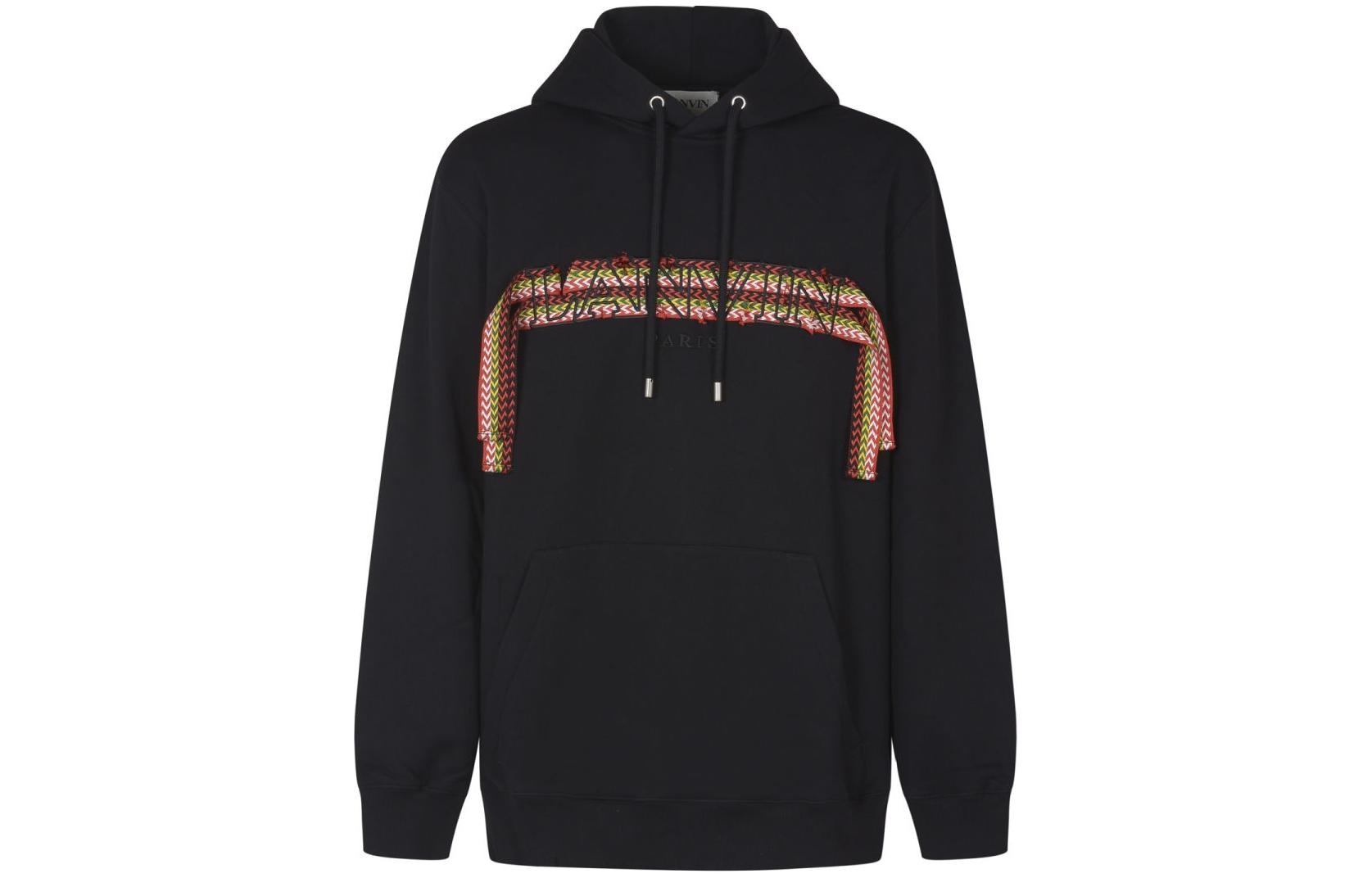 Order Sudadera con Capucha Negra Lanvin Oversized Logo. RM-HO0009-J199-A23010