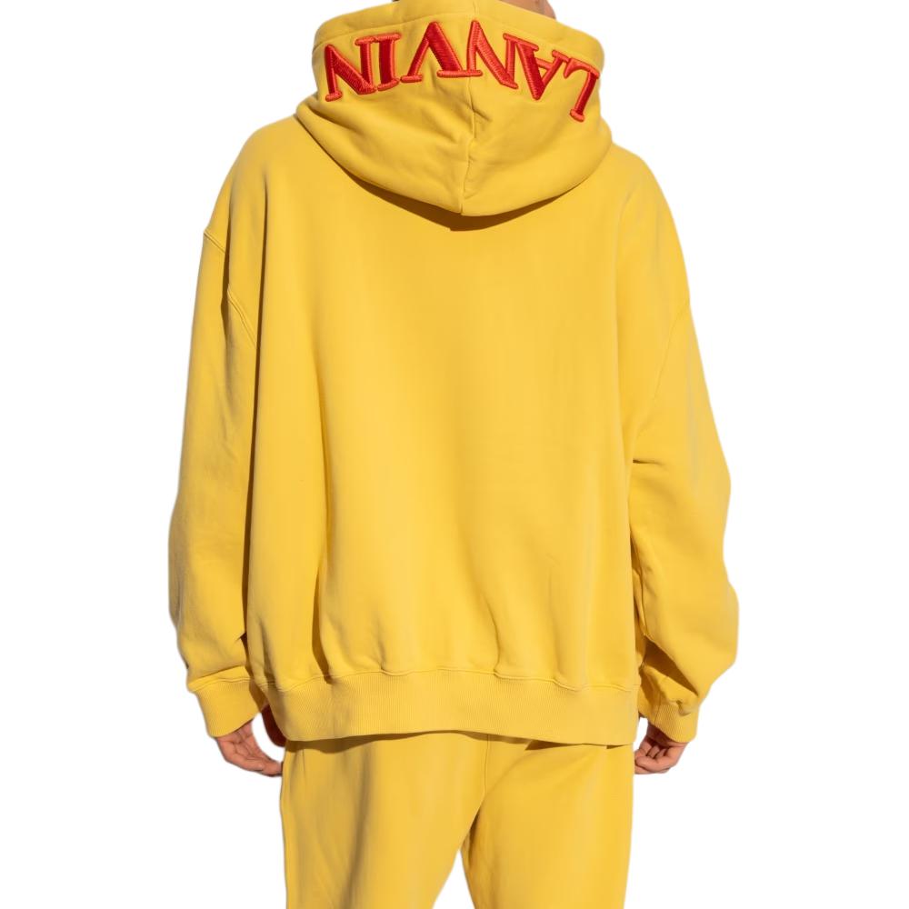 Purchase Sudadera con capucha amarilla de color sólido Lanvin. RU-HO0005-J115-P24810