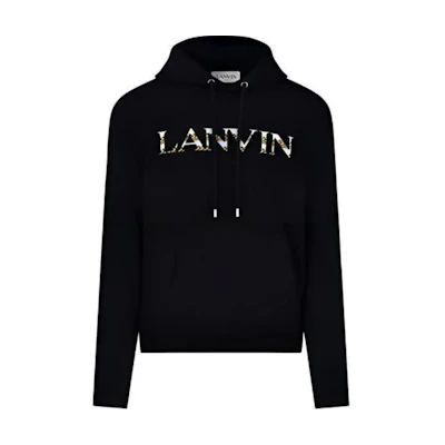 Lanvin Solid Logo Printed Sweatshirt - Black. RM-HO0010J-209-A2210