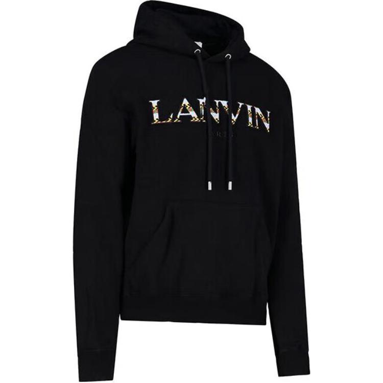 Shop 朗万黑色印花徽标卫衣 RM-HO0010J-209-A2210