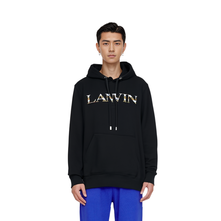 Purchase 朗万黑色印花徽标卫衣 RM-HO0010J-209-A2210