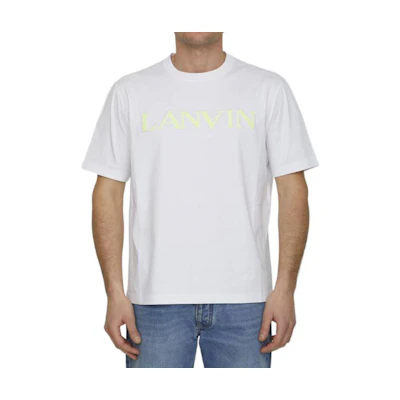 Lanvin White Casual Short Sleeve Crew Neck T-Shirt. RMTS0005J207P2301