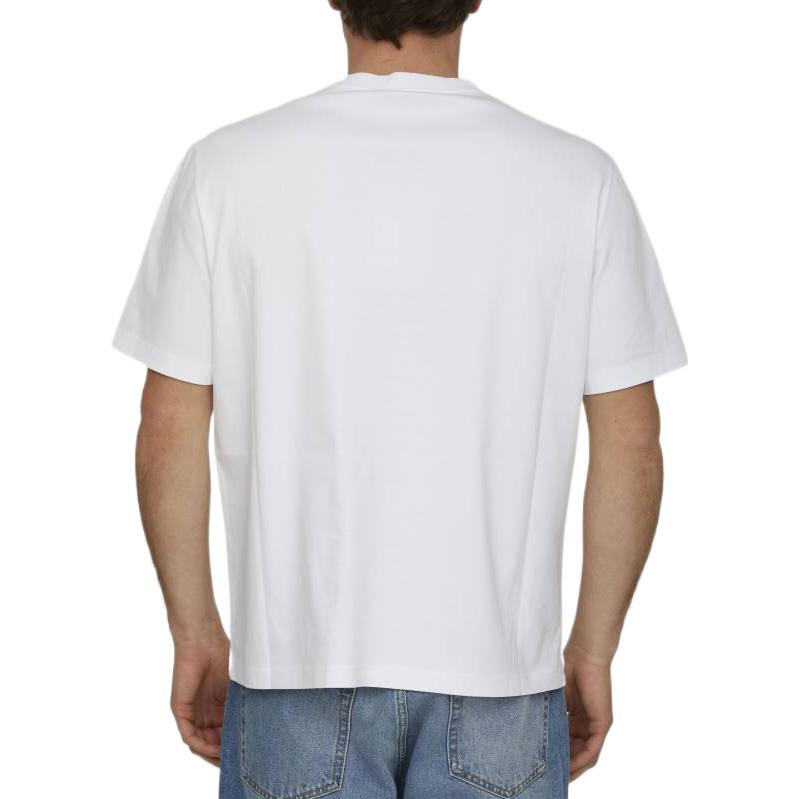 Lookbook Lanvin  White Casual Short Sleeve Crew Neck T-Shirt. RMTS0005J207P2301