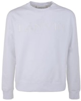 Lanvin White Crewneck Sweatshirt with Front Letter Embroidery. RMSS0001-J210P23-01 Lanvin White Crewneck Sweatshirt with Front Letter Embroidery. RMSS0001-J210P23-01