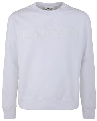 Lanvin Crewneck Sweatshirt Putih Dengan Bordir Huruf di Depan. RMSS0001-J210P23-01 Buy Lanvin Crewneck Sweatshirt Putih Dengan Bordir Huruf di Depan. RMSS0001-J210P23-01