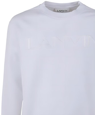 Lanvin Crewneck Sweatshirt Putih Dengan Bordir Huruf di Depan. RMSS0001-J210P23-01 Sizing Lanvin Crewneck Sweatshirt Putih Dengan Bordir Huruf di Depan. RMSS0001-J210P23-01