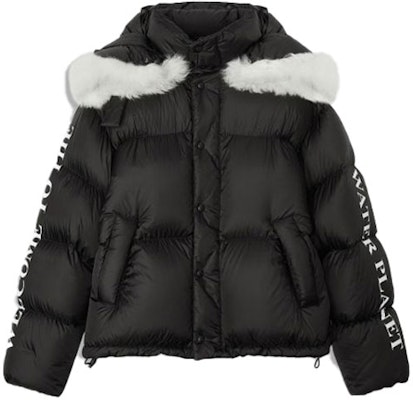 Lanvin Jaket Musim Dingin Hitam Hoodie Puffer dengan Desain Huruf. RM-OU0112-O001-H21S1 Order Lanvin Jaket Musim Dingin Hitam Hoodie Puffer dengan Desain Huruf. RM-OU0112-O001-H21S1