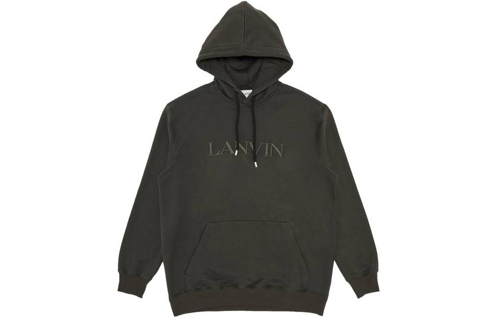 Lanvin Alphabet Print Pullover Hoodie Men’s Deep Green RM-H00009-J210-H23