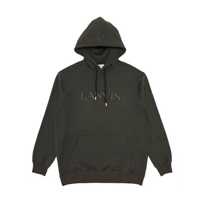 Lanvin Alphabet Print Pullover Hoodie Men’s Deep Green RM-H00009-J210-H23