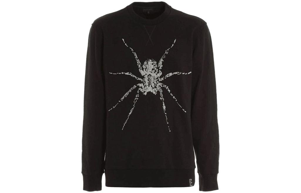 Lanvin Black Animal Print Crewneck Long Sleeve Sweatshirt RMJE0055A16-10