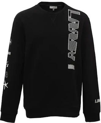 Lanvin Black Crewneck Sweatshirt with Letter Print Long Sleeves RMJE0043-P19-10 Buy Lanvin Black Crewneck Sweatshirt with Letter Print Long Sleeves RMJE0043-P19-10