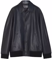 Lanvin Black Solid Color Collared Slim-Fit Long Sleeve Jacket RM-OU0208-L048-A231948 Lanvin Black Solid Color Collared Slim-Fit Long Sleeve Jacket RM-OU0208-L048-A231948