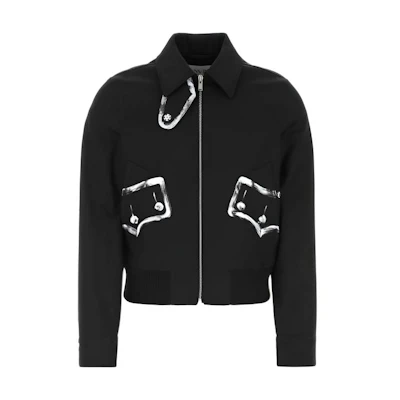 Lanvin Black Zip-Up Collared Long-Sleeve Jacket RM-JA0128-5391-A2210