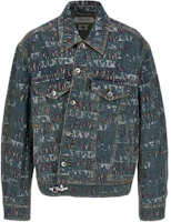 Lanvin Blue All-Over Print Single-Breasted Long-Sleeve Jacket RU-JA0137-D082-P2422 Lanvin Blue All-Over Print Single-Breasted Long-Sleeve Jacket RU-JA0137-D082-P2422