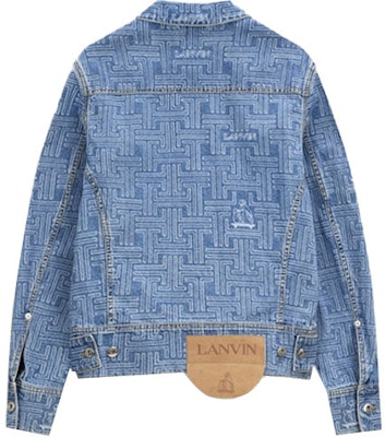 Chaqueta Vaquera Azul Lanvin con Estampado y Cuello Abierto. RM-JA0082-D025-H21 Lookbook Chaqueta Vaquera Azul Lanvin con Estampado y Cuello Abierto. RM-JA0082-D025-H21