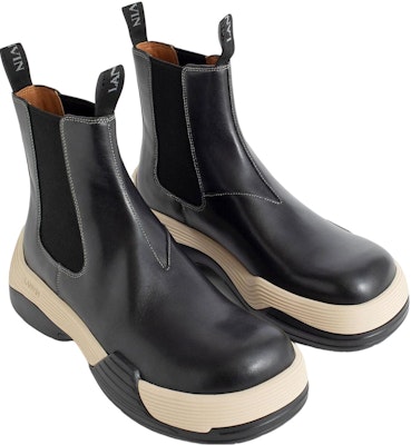 Botas Chelsea de Lanvin de Piel Gruesa Punta Redonda 'Negro' FM-BOSI07-CALF-P23B101 Lookbook Botas Chelsea de Lanvin de Piel Gruesa Punta Redonda 'Negro' FM-BOSI07-CALF-P23B101