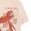 Sizing Kaos Unisex Lanvin Beige Motif Gajah & Lobster Kartun. RM-TS0002-J052-E2130