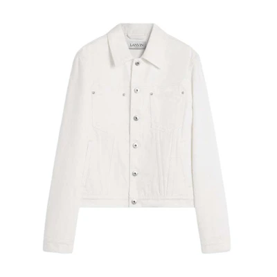 Lanvin Classic White Long-Sleeve Single-Breasted Jacket for Men RM-JA0003-D076-P2401