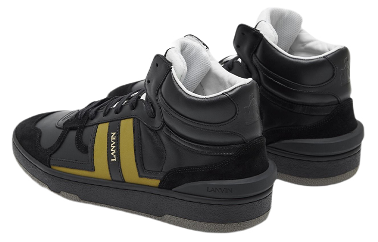 Lanvin Clay High-Top Sneaker 'Black Leather' 圖 4