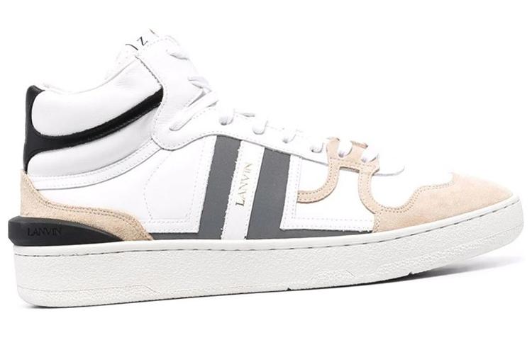 Lanvin Clay Leather High-Top 'White Brown Grey' 圖 2