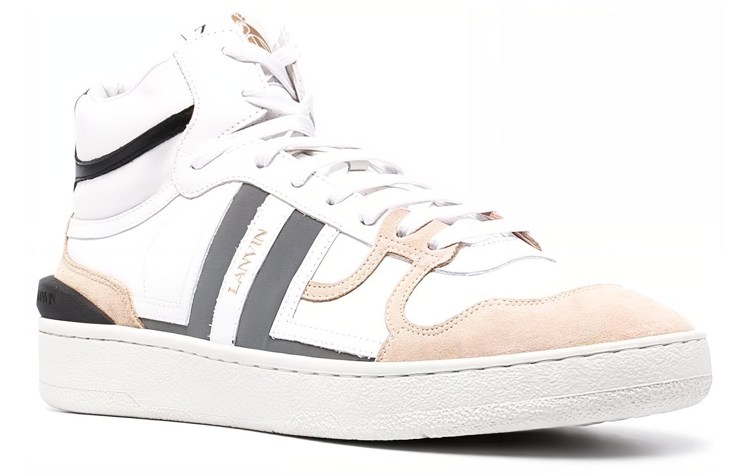 Lanvin Clay Leather High-Top 'White Brown Grey' 圖 3
